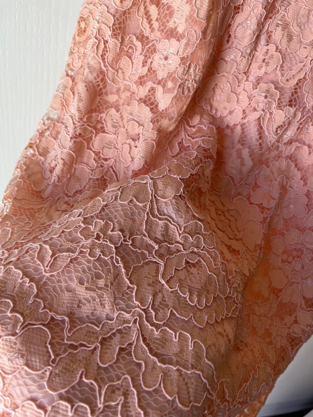 Dainty Jewells Peachy Pink Lace Midi Dress - Picture 2 of 3